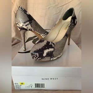 Nine West snake print high heels
